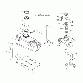 FUEL TANK - W045303CA/IA (4990539053A08)