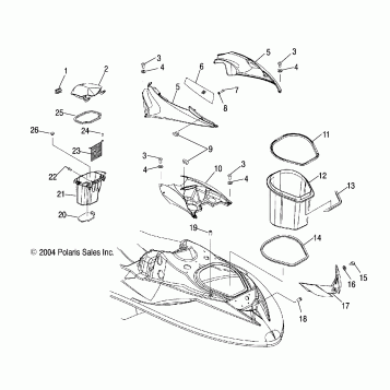 SHROUD and STORAGE - W045304CA/IA/CB/IB/CC/IC (4990559055A04)