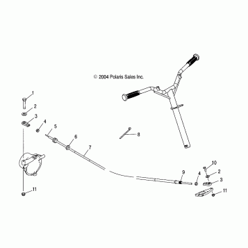 STEERING CABLE - W045304CA/IA/CB/IB/CC/IC (4990559055A11)