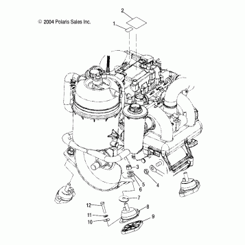 ENGINE MOUNTING - W045304CA/IA/CB/IB/CC/IC (4990559055B07)