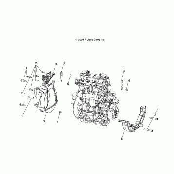 ENGINE BEDPLATE - W045304CA/IA/CB/IB/CC/IC (4990559055D02)