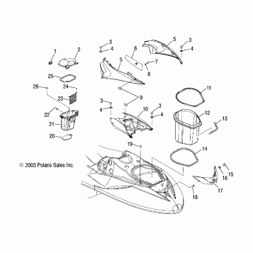 SHROUD and STORAGE - W045305CA/IA/CB/IB/IE/CC/IC/CD/ID/IF (4990579057A04)