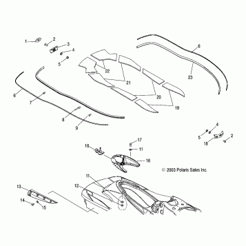 HULL and BODY - W045305CA/IA/CB/IB/IE/CC/IC/CD/ID/IF (4990579057A05)