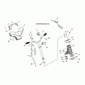 STEERING - W045305CA/IA/CB/IB/IE/CC/IC/CD/ID/IF (4990579057A10)