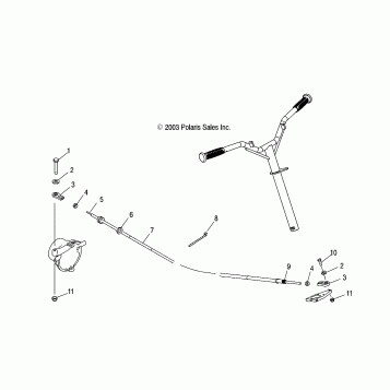 STEERING CABLE - W045305CA/IA/CB/IB/IE/CC/IC/CD/ID/IF (4990579057A11)