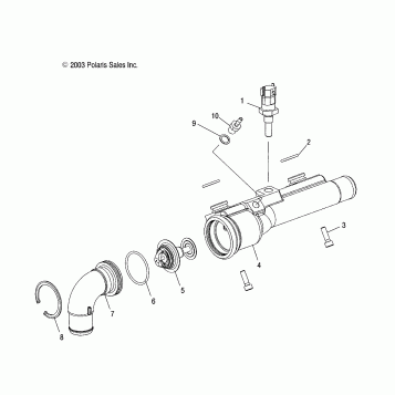 COOLANT RAIL - W045305CA/IA/CB/IB/IE/CC/IC/CD/ID/IF (4990579057B10)