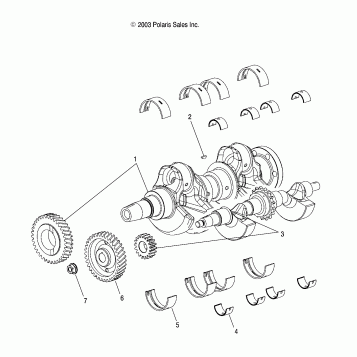 CRANKSHAFT and BALANCE SHAFT - W045305CA/IA/CB/IB/IE/CC/IC/CD/ID/IF (4990579057B12)