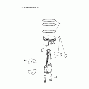 PISTON and ROD - W045305CA/IA/CB/IB/IE/CC/IC/CD/ID/IF (4990579057B13)
