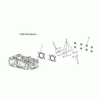 EXHAUST GASKETS and HARDWARE - W045305CA/IA/CB/IB/IE/CC/IC/CD/ID/IF (4990579057C10)