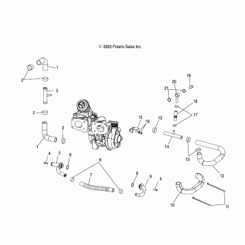TURBOCHARGER and LINES - W045305CA/IA/CB/IB/IE/CC/IC/CD/ID/IF (4990579057C13)