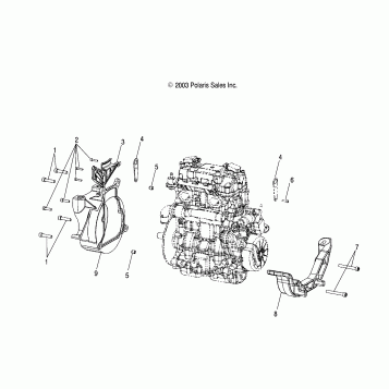 ENGINE BEDPLATE - W045305CA/IA/CB/IB/IE/CC/IC/CD/ID/IF (4990579057D02)
