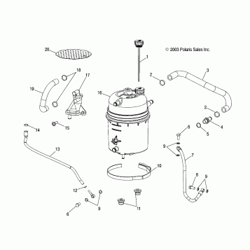 OIL TANK/LINES - W045305CA/IA/CB/IB/IE/CC/IC/CD/ID/IF (4990579057D06)