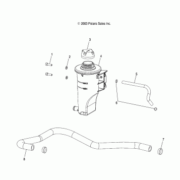 COOLANT BOTTLE - W045305CA/IA/CB/IB/IE/CC/IC/CD/ID/IF (4990579057D07)