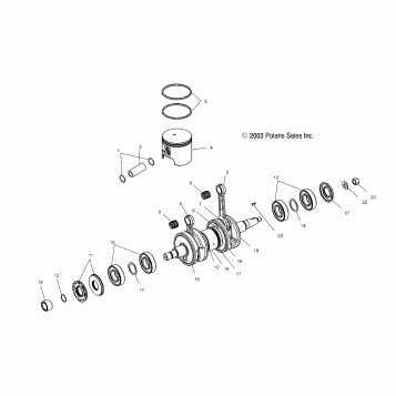CRANKSHAFT and PISTON - W045402DA (4990599059B10)