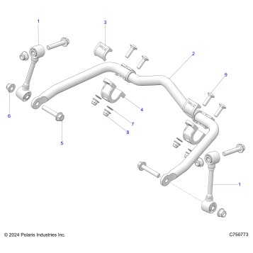 SUSPENSION, FRONT STABILIZER BAR - Z25XPD92A/92B (C750773)