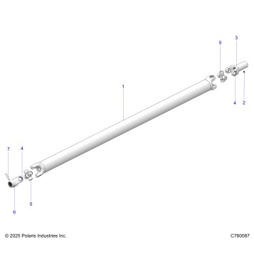 DRIVE TRAIN, PROP SHAFT, FRONT - Z26RRL2KAL (C760087)