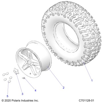 WHEELS, FRONT/REAR - Z23G4C92AL/BL (C701128-01)