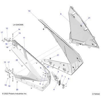 BODY, DOORS, FRONT - Z23R4E92A/92B (C730542)