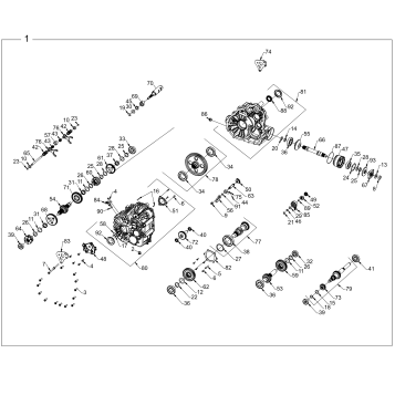 DRIVE TRAIN, MAIN GEARCASE INTERNALS - 1334386 (1334386)