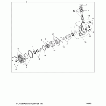DRIVE TRAIN, FRONT GEARCASE - Z26NMX99A4/A6 (703151)