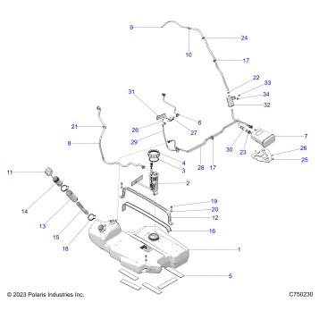 FUEL SYSTEM, EVAP - Z25RPP2KAE/BE (C750230)