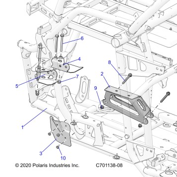 CHASSIS, ENGINE AND REAR DRIVELINE MOUNTING - Z23RMU2KAN/BN (C701138-08)