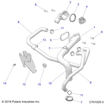 ENGINE, COOLING, THERMOSTAT and BYPASS - Z23ASA87A2(C701025-3)