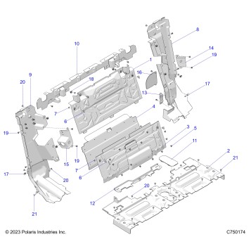 BODY, REAR CLOSEOFF - Z25R4P2KAE/BE (C750174)