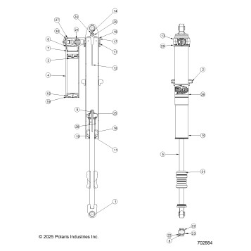 SUSPENSION, REAR SHOCK INTERNALS - Z25NEF99A4/A5/A5/B5 (702884)
