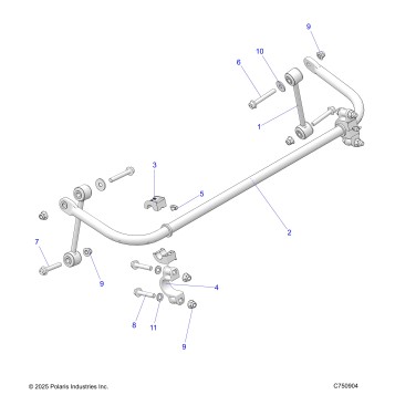 SUSPENSION, STABILIZER BAR, REAR - Z26NMT99A4/B4/A6 (C750904)