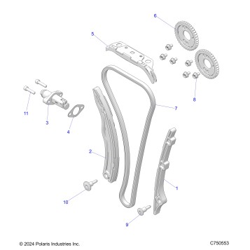 ENGINE, CAM CHAIN AND TENSIONER - Z25NMB99A4/B4 (C750553)