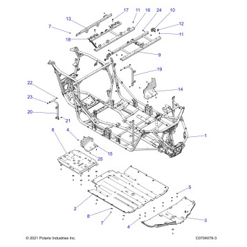 CHASSIS, MAIN FRAME AND SKID PLATES - Z25NME99A4/A5/B4/B5 (C0704079-3)