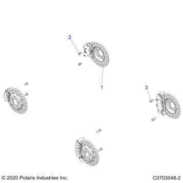 BRAKES, CALIPER MOUNTING AND ROTORS - Z23RGD2KAJ/AK/BJ/BK (C0703048-2)