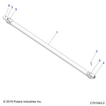 DRIVE TRAIN, FRONT PROP SHAFT - Z20CHA57A2/E57AM (C701043-2)