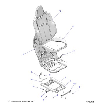 BODY, SEAT ASM. PASSENGER - Z25NEB99A4/B4 (C750475)