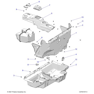 BODY, FLOOR - Z23N4K99A/99B (C701176-1)