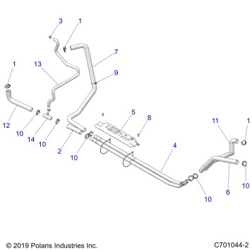 ENGINE, COOLING HOSES - Z20CHA57A2/E57AM (C701044-2)