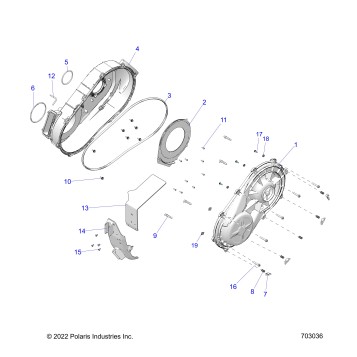 DRIVE TRAIN, CLUTCH COVER, INNER/OUTER - Z23RGD2KAJ/AK/BJ/BK  (703036)