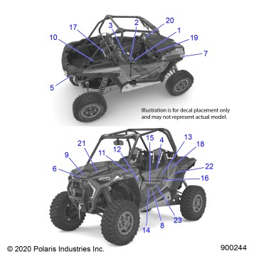 BODY, DECALS - Z21NAR99AN/BN (900244)