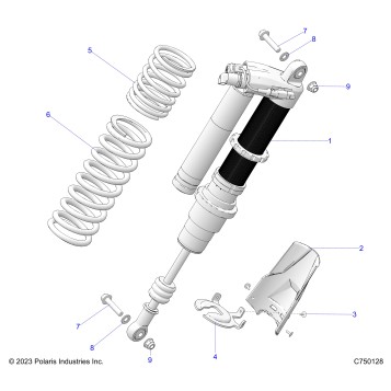SUSPENSION, REAR SHOCK & MOUNTING - Z25RPP2KAE/BE (C750128)