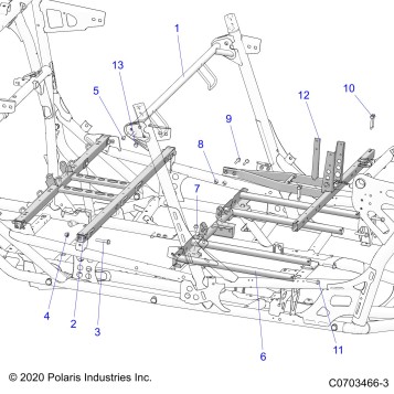 CHASSIS, SEAT AND CENTER CONSOLE MOUNTING - Z23RML2KAJ/BJ/AK/BK (C0703466-3)