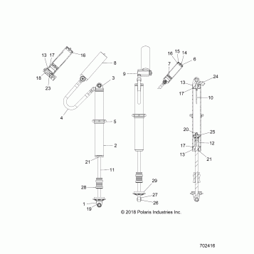 SUSPENSION, REAR SHOCK INTERNALS - Z22S1E99AL/BL (702416)