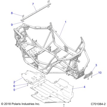 CHASSIS, MAIN FRAME AND SKID PLATE - Z20ASE99AH/LH/BH (C701084-2)