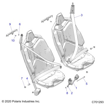 BODY, SEAT BELT MOUNTING, FRONT, STANDARD - Z23R4E92A/92B (C701293)