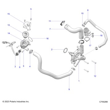 ENGINE, WATERPUMP AND BYPASS - Z25XPD92A/92B (C750288)