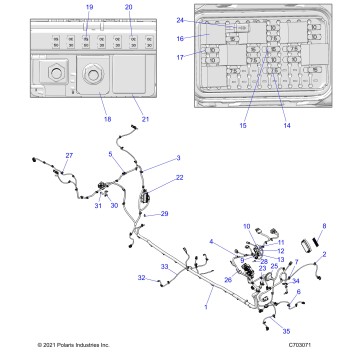 ELECTRICAL, WIRE HARNESS, CHASSIS, STANDARD - ELECTRICAL, HEADLIGHTS AND TAILLIGHTS - Z23RMK2KAJ/BJ  (C703071)