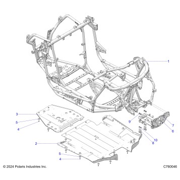 CHASSIS, MAIN FRAME AND SKID PLATES - Z25XPE92A/92B (C760046)