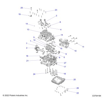 ENGINE, CRANKCASE AND CRANKSHAFT - Z23N4E99A/99B (C0704164)