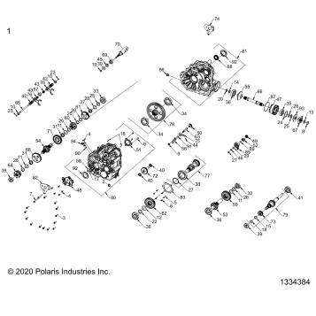 DRIVE TRAIN, MAIN GEARCASE INTERNALS - Z20PAL92AG/AP/BG/BP/LG/G92AG/AP/LG (1334384)