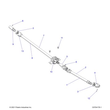 DRIVE TRAIN, FRONT PROP SHAFT - Z23A5P87A4/K87A4/A87A2(C0704176-1)